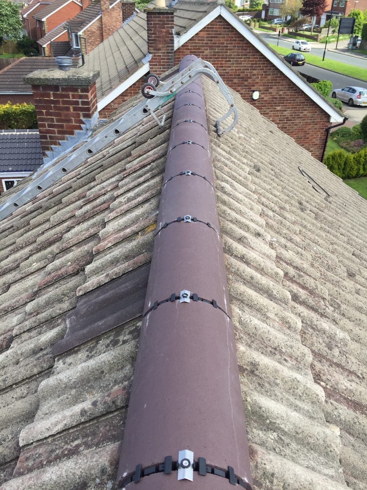 Leadwork and flashing around a chimney