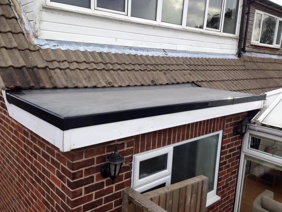 EPDM rubber flat roof - a system Quantock Roofing installs